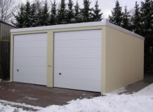 Flachdachgarage mit groen Abmaen