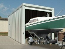 Flachdachgarage mit groen Abmaen